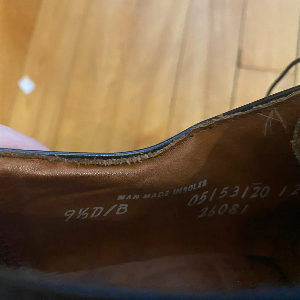 Bostonian‎ Classics Black Leather Oxford Cap Toe Size 9.5 D/B Oxford. 26081